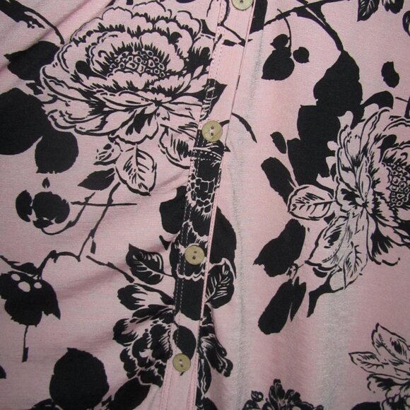 Plus Size 3x/4x Glitzy Girlz Pink Floral Blouse top shirt womens pretty summer - Picture 4 of 6